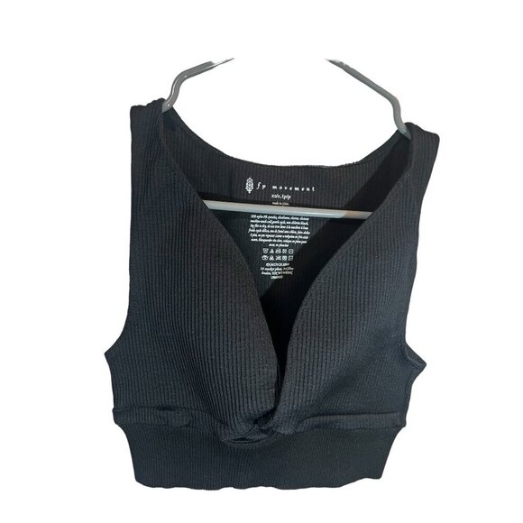 FREEE PEOPLE KNOTT FRONT CROP TOP BLACK DARK, EDGY, PUNK, SUMMER - Picture 9 of 10